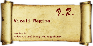 Vizeli Regina névjegykártya